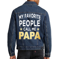 Fathers Day T  Shirt Fathers Day Papa T  Shirt Men Denim Jacket | Artistshot