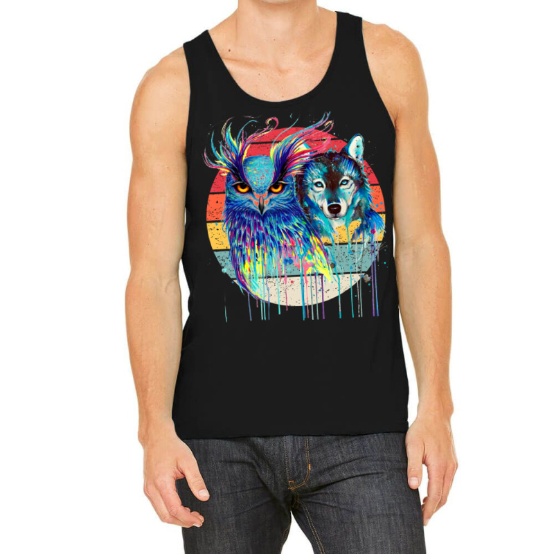 Wolf And Owl New Tank Top | Artistshot