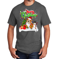 English Bulldog Xmas Lighting Matching Santa English Bulldog Dog Weari Basic T-shirt | Artistshot