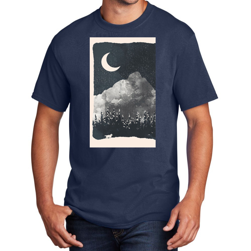 Winter Finds The Wolf... Basic T-shirt | Artistshot