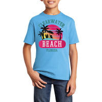 Womens Retro Cool Clearwater Beach Original Florida Beaches Novelty V Basic Youth T-shirt | Artistshot