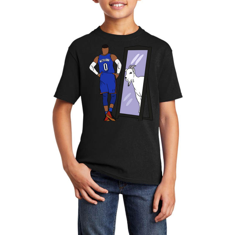 Russell Westbrook Mirror Goat (thunder) Basic Youth T-shirt by grahamlauren | Artistshot