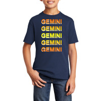 Zodiac Constellation T  Shirt Unique Gemini Zodiac Sign Repeated Text Basic Youth T-shirt | Artistshot