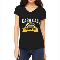 Cash Cab Taxi Driver Job Worlds Best Job Taxi Driv Women's V-neck T-shirt | Artistshot