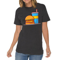 Burger And Soda Vintage T-shirt | Artistshot