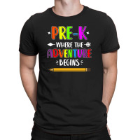 Pre K Where The Adventure Begins T-shirt | Artistshot