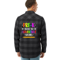 Pre K Where The Adventure Begins Flannel Shirt | Artistshot