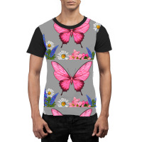 Butterflies And Flowers Graphic T-shirt | Artistshot