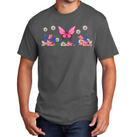 Butterflies And Flowers Basic T-shirt | Artistshot