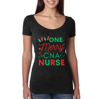 Certified Nursing Assistant One Merry Cna Nurse Ch Women's Triblend Scoop T-shirt | Artistshot