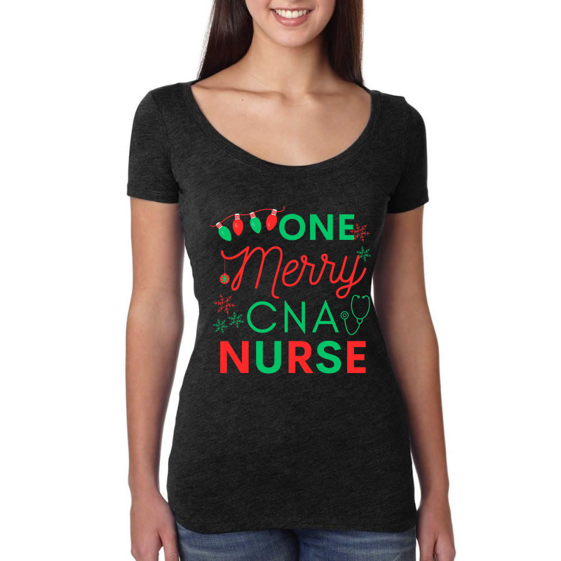 Certified Nursing Assistant One Merry Cna Nurse Ch Women's Triblend Scoop T-shirt by EmranKwak | Artistshot