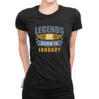 Legend Born January Ladies Fitted T-shirt | Artistshot