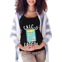 Calculater Accounting Funny Accountant Calculator Maternity Scoop Neck T-shirt | Artistshot