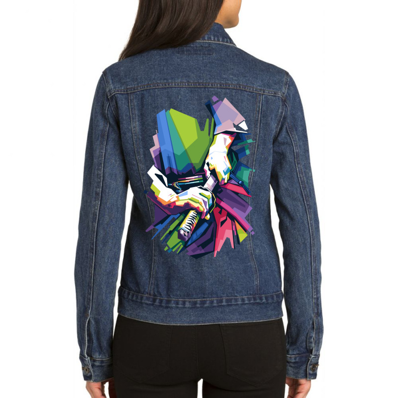 Samurai Way Of Life Ladies Denim Jacket by SPLCHR | Artistshot