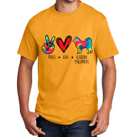 Alaskan Malamute Mom Dad Tie Dye Dog Paw Lover Basic T-shirt | Artistshot