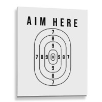 Bullseye Target Aim Here Darts Players Shooting 3 Metal Print Vertical | Artistshot