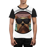 Best Yorkie Dad Ever Vintage Yorkshire Terrier Dog Graphic T-shirt | Artistshot