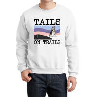 Alaskan Malamute Tails On Trails Funny Dog Hiking Crewneck Sweatshirt | Artistshot