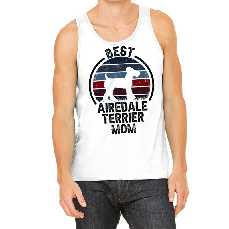 Best Dog Mother Mom Vintage Airedale Terrier 3 Tank Top by ClementePare | Artistshot