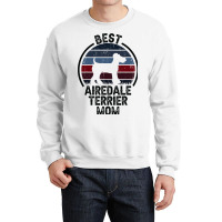 Best Dog Mother Mom Vintage Airedale Terrier 3 Crewneck Sweatshirt | Artistshot