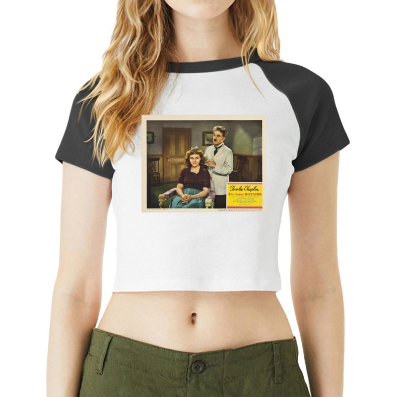 Birthday Chaplin Man Funny Gift Raglan Crop Top by ElisaArtists | Artistshot