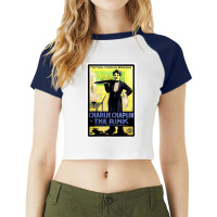 Proud  Chaplin Man For Men Women Raglan Crop Top | Artistshot