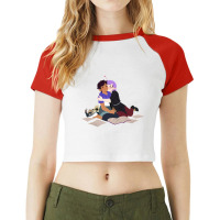 Retro Vintage Amity Blight Animations Characters Raglan Crop Top | Artistshot