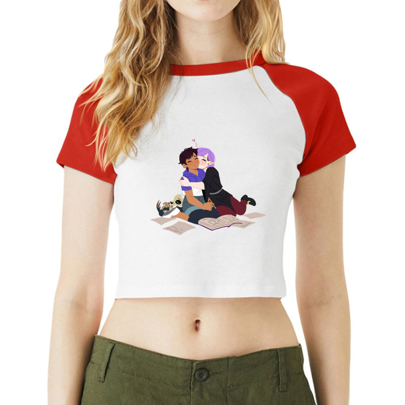 Retro Vintage Amity Blight Animations Characters Raglan Crop Top by TeaganArtists | Artistshot