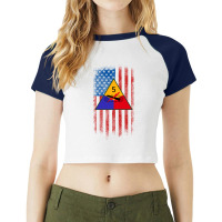 5th Armored Division 5th Ad American Flag Long Sleeve T Shirt Raglan Crop Top | Artistshot