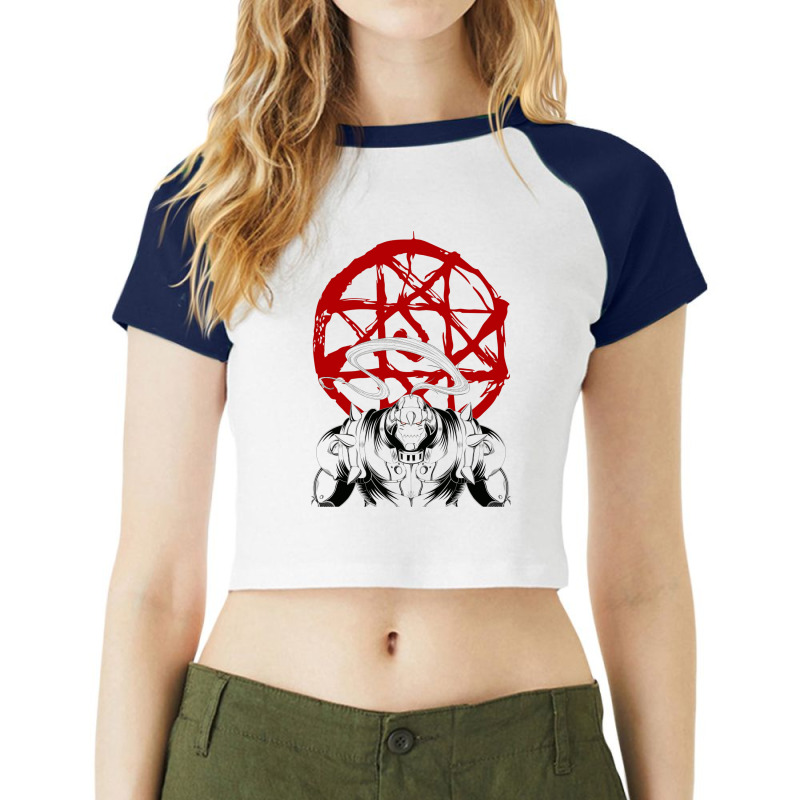 Classic Retro  Adventure Art Raglan Crop Top by ReaganArtists | Artistshot