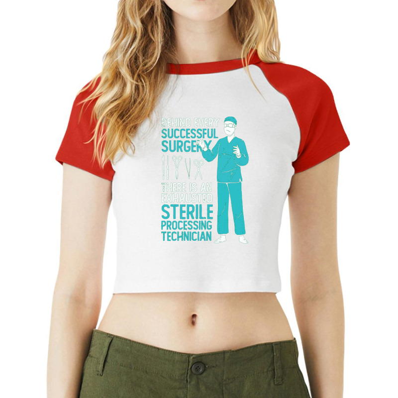 Steril Processing   Tech Gift Raglan Crop Top by doodlesbydarren | Artistshot