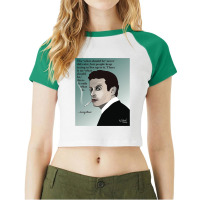 Funny Gifts Woody Allen My Favorite People Raglan Crop Top | Artistshot