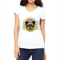 Best Yorkie Dad Ever Yorkshire Terrier Vintage Ret Women's V-neck T-shirt | Artistshot