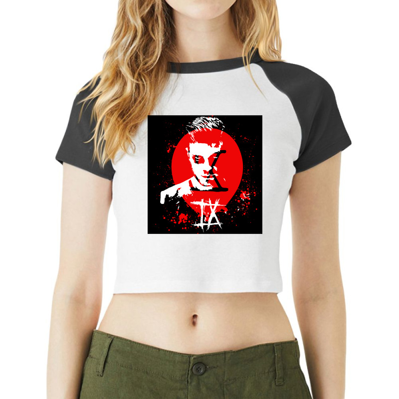 Funny Man Hardcore Gifts Women Raglan Crop Top by Artist-Edmundo | Artistshot