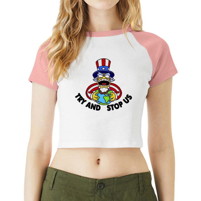 Vintage  Devil Homer  My Favorite People Raglan Crop Top by ArtistKingston | Artistshot