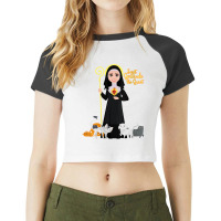 Womens St Gertrude Patron Saint Of Cats Lovers Great Nivelles V Neck T Raglan Crop Top | Artistshot