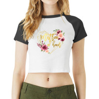 Womens Bridal Team Matching Floral Gift For Sister Matron Of Honor T S Raglan Crop Top | Artistshot