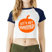 Pumpkin Smashed Raglan Crop Top | Artistshot