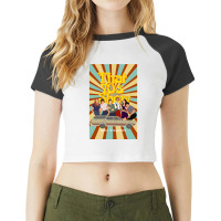 Vintage Retro Burt Macklin Funny Gift Raglan Crop Top | Artistshot