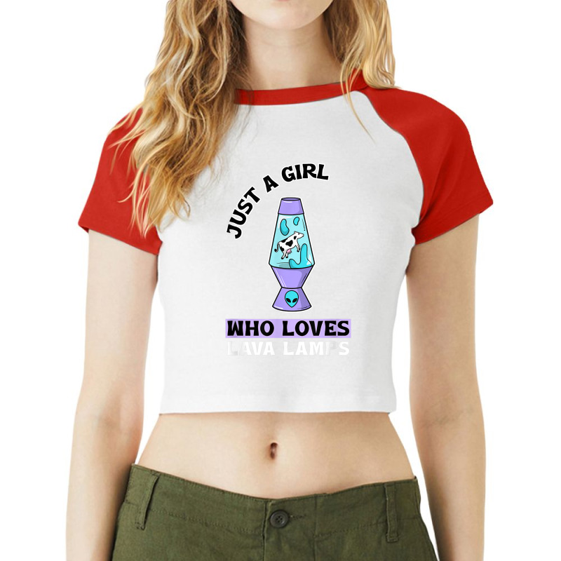 Just A Girl Who Loves Lava Lamps Raglan Crop Top by LaytonDesign | Artistshot