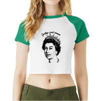 Goodbye Great Woman Elizabeth Ii Raglan Crop Top | Artistshot