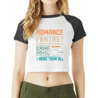 Romance Fantasy Or Crime Novel Reading Raglan Crop Top | Artistshot