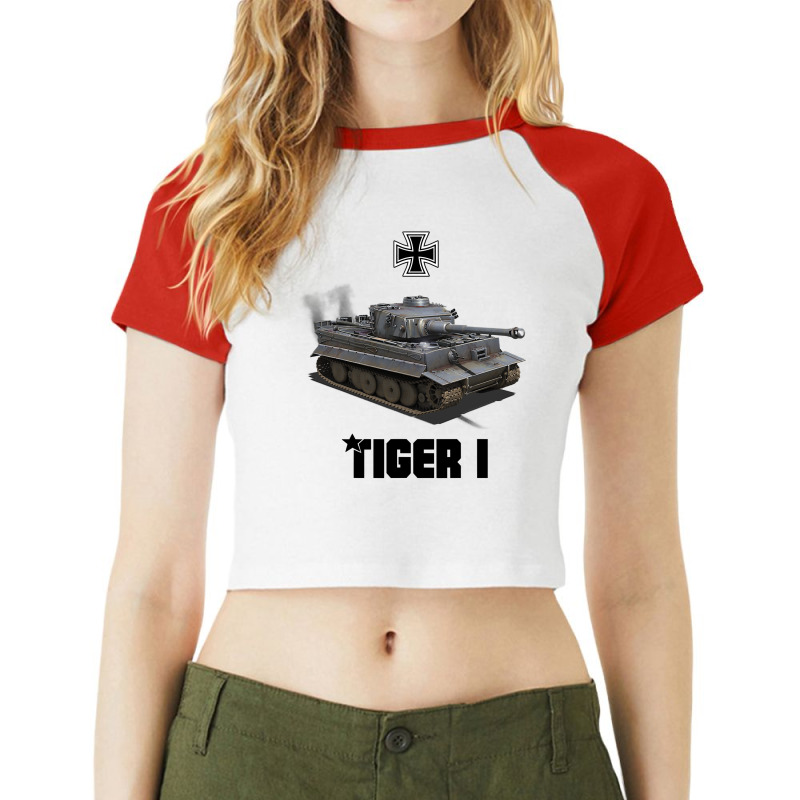 Tiger I German Heavy Tank Ww2 Military Panzerkampfwagen Raglan Crop Top by trokeryth | Artistshot