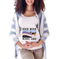 American Foxhound Hike More Worry Less Graphic Hik Maternity Scoop Neck T-shirt | Artistshot