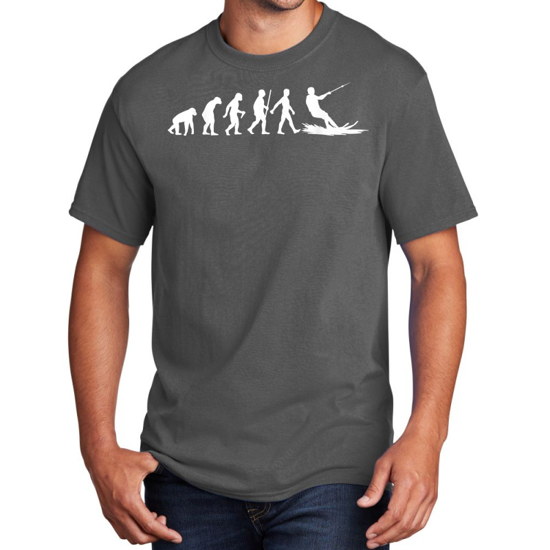 Funny Water Ski Designs Men Women Skier Athletes Evolution T Shirt Basic T-shirt by tandonwelters | Artistshot