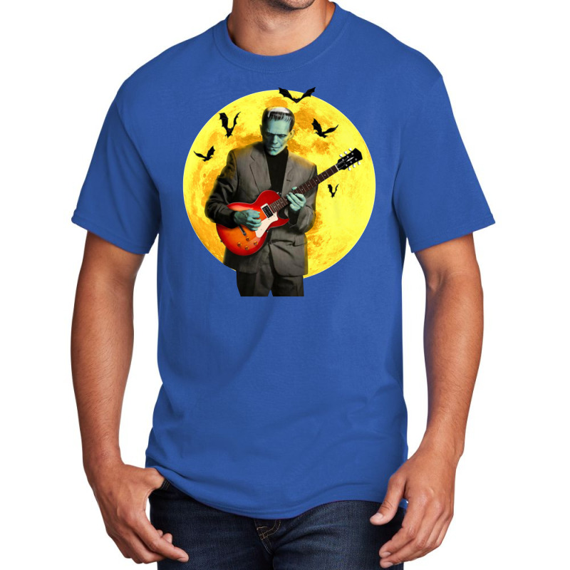 Franken Guitar Frankenstein Plays Electric Guitar Halloween Premium Basic T-shirt by kabelistrik | Artistshot