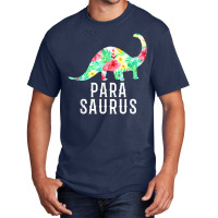 Parasaurus Paraprofessional Funny Dinosaur Floral Basic T-shirt | Artistshot