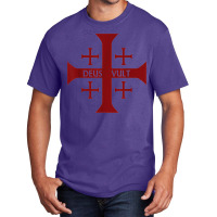 Crusader Christianity Deus Vult God Will Basic T-shirt | Artistshot