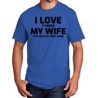 Billiards Snooker Pool Player Cue Sports Husband Wife Basic T-shirt | Artistshot