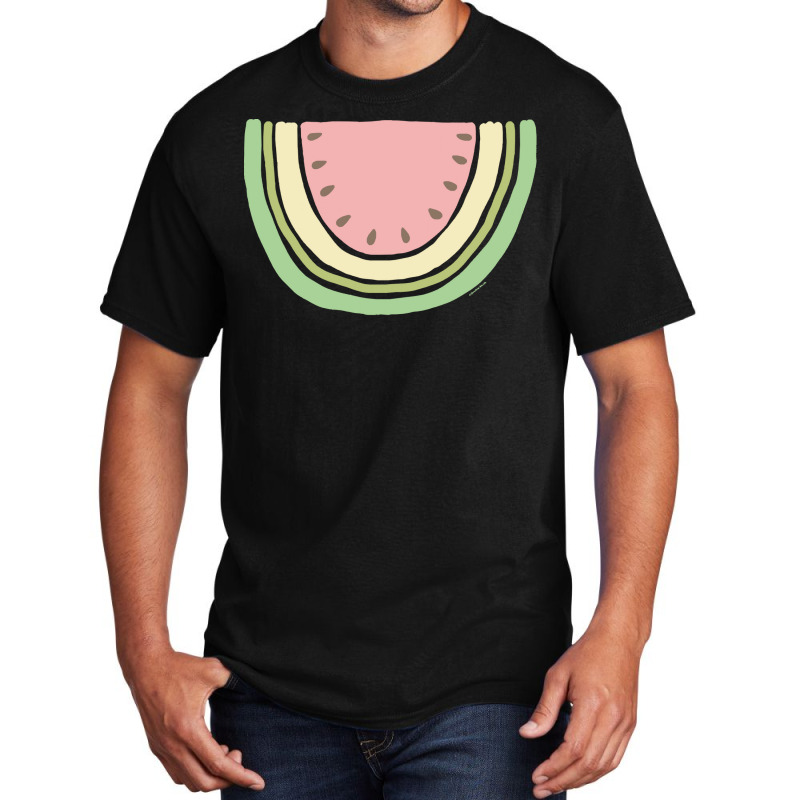 Watermelon T  Shirt Boho Watermelon Slice Minimal Scandinavian Art Des Basic T-shirt by actsetting | Artistshot